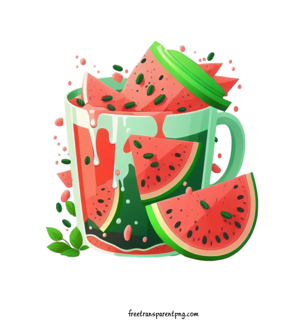Free Drink Watermelon Juice Watermelon Slice For Watermelon Juice Clipart Transparent Background