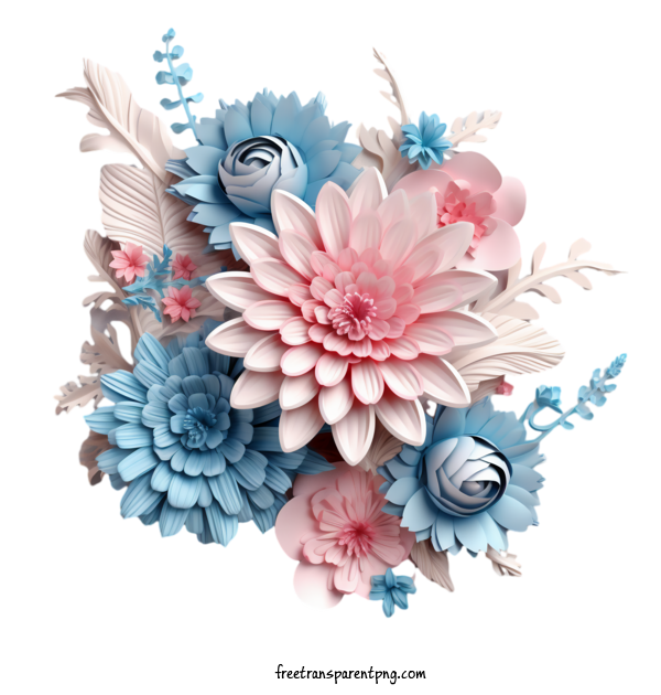 Free Flowers 3D Flowers Bouquet Flowers For 3D Flowers Clipart Transparent Background