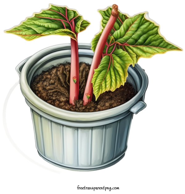 Free Vegetable Rhubarb Bulb Plant For Rhubarb Clipart Transparent Background