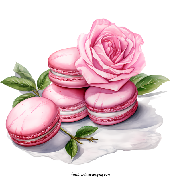 Free Macaroon Macaroon Pink Macarons Watercolor For Macaroon Clipart Transparent Background