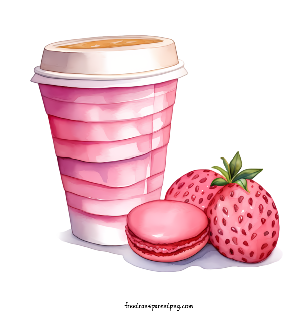 Free Macaroon Macaroon Strawberry Pink For Macaroon Clipart Transparent Background