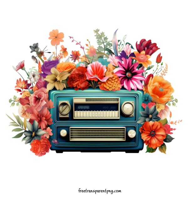 Free Radio Day National Radio Day Radio Flowers For National Radio Day Clipart Transparent Background