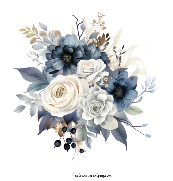 Free Wedding Flower Wedding Flower Bouquet Blue For Wedding Flower Clipart Transparent Background