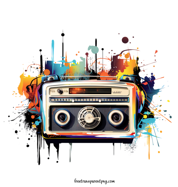 Free Radio Day National Radio Day Audio Vintage For National Radio Day Clipart Transparent Background