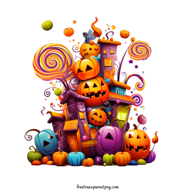 Free Halloween Halloween Candy Halloween Pumpkin For Halloween Candy Clipart Transparent Background