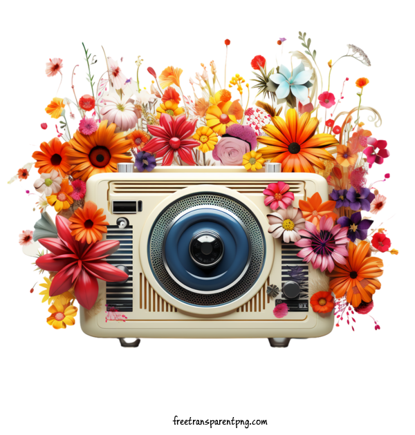 Free Radio Day National Radio Day Camera Flowers For National Radio Day Clipart Transparent Background