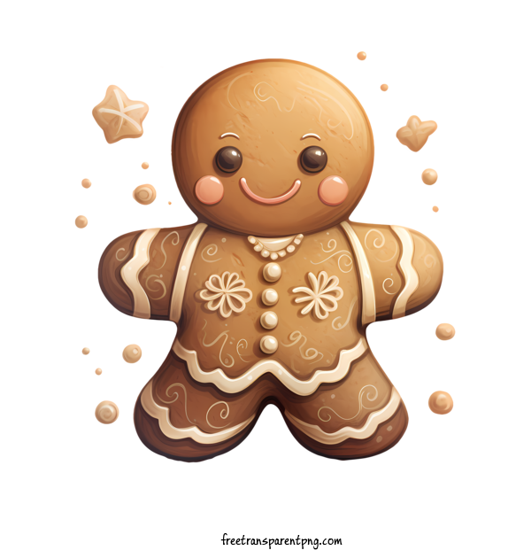 Free Gingerbread Cookie Gingerbread Cookie Day Cute Sweet For Gingerbread Cookie Day Clipart Transparent Background