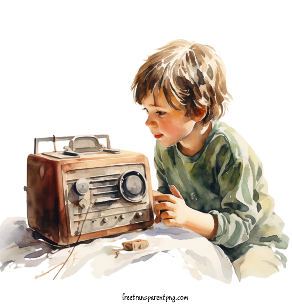 Free Radio Day National Radio Day Child Radio For National Radio Day Clipart Transparent Background