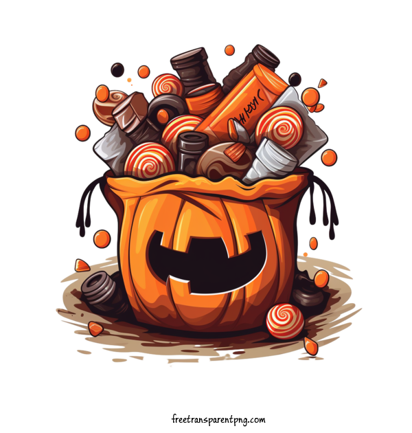 Free Halloween Halloween Candy Candy Jack O'lantern For Halloween Candy Clipart Transparent Background