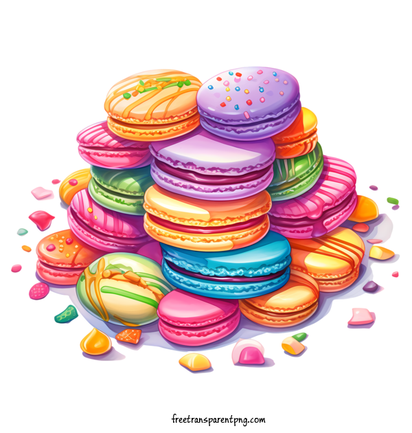 Free Macaroon Macaroon Colorful Pastel For Macaroon Clipart Transparent Background