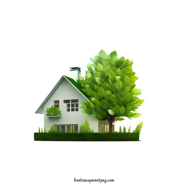 Free Eco House Eco House House Green For Eco House Clipart Transparent Background