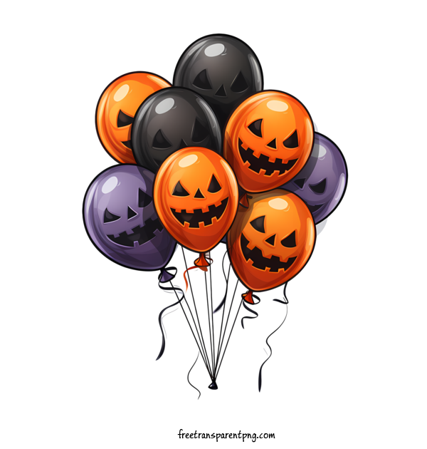 Free Halloween Halloween Balloons Orange Black For Halloween Balloons Clipart Transparent Background