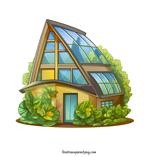 Free Eco House Eco House House Greenhouse For Eco House Clipart Transparent Background