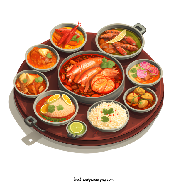 Free Bengali Cuisine Bengali Cuisine Shrimp Crab For Bengali Cuisine Clipart Transparent Background