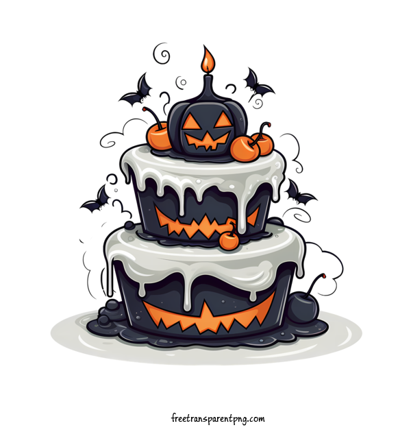 Free Halloween Halloween Cake Cake Halloween For Halloween Cake Clipart Transparent Background