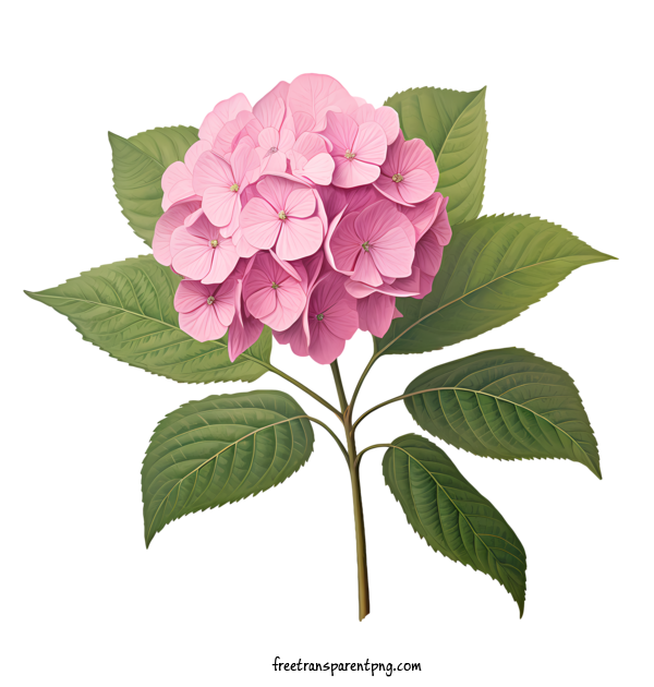 Free Hydrangea Flower Hydrangea Flower Pink Flower For Hydrangea Flower Clipart Transparent Background