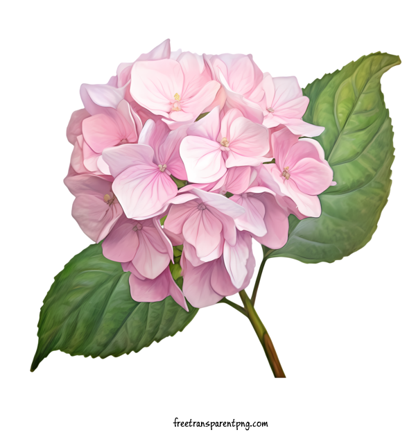 Free Hydrangea Flower Hydrangea Flower Pink Flowers Petals For Hydrangea Flower Clipart Transparent Background