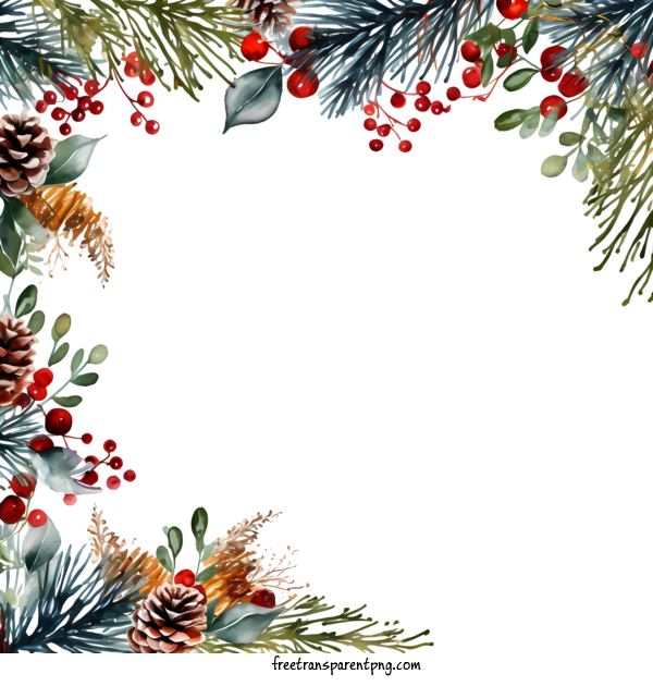Free Christmas Christmas Frame Christmas Wreath For Christmas Frame Clipart Transparent Background