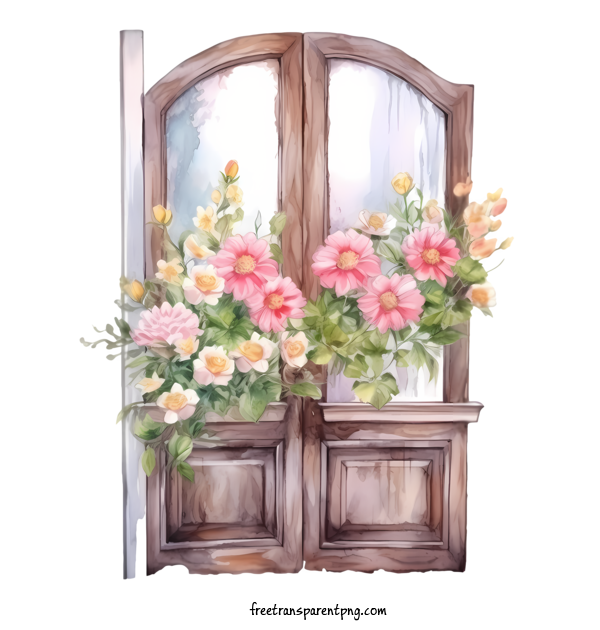 Free Wooden Floral Door Wooden Floral Door Rose Pink For Wooden Floral Door Clipart Transparent Background
