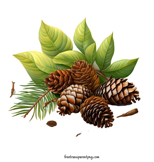 Free Pinecone Pinecone Pinecones Branches For Pinecone Clipart Transparent Background