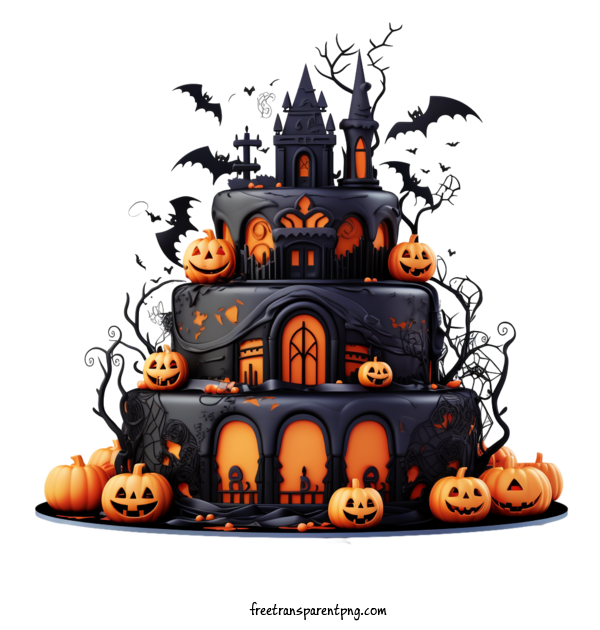Free Halloween Halloween Cake Halloween Gothic For Halloween Cake Clipart Transparent Background