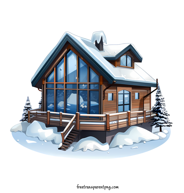 Free Winter House Winter House Cabin Winter For Winter House Clipart Transparent Background