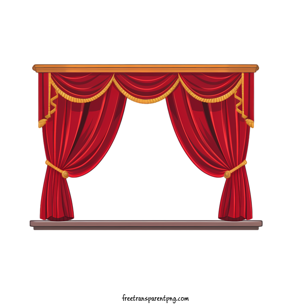 Free Red Curtain Red Curtain Theater Curtain For Red Curtain Clipart Transparent Background