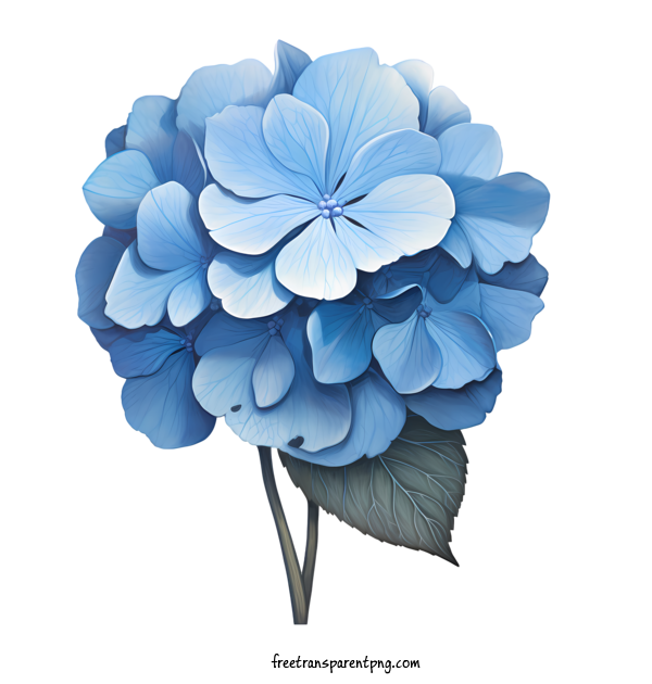 Free Hydrangea Flower Hydrangea Flower Blue Watercolor For Hydrangea Flower Clipart Transparent Background