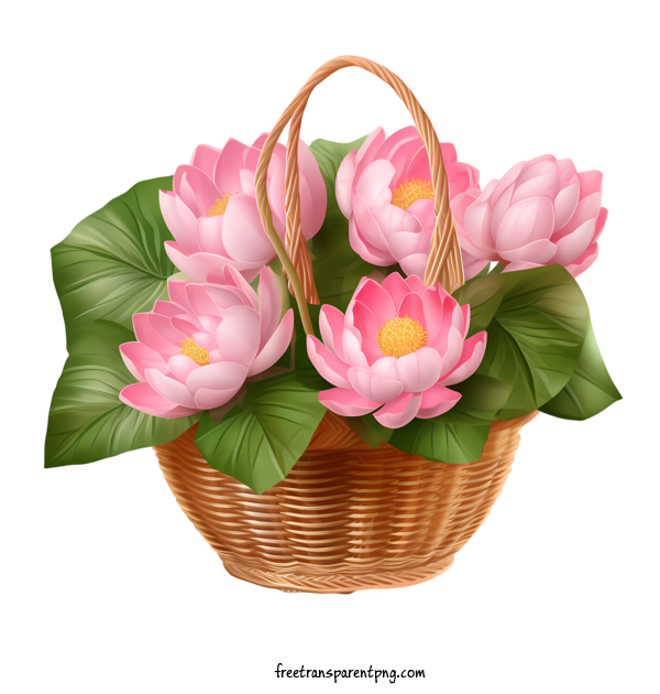 Free Lotus Flower Lotus Flower Basket Water Lily For Lotus Flower Clipart Transparent Background