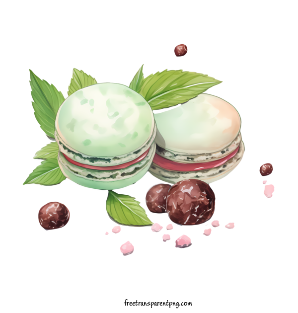Free Macaroon Macaroon Macarons Chocolate For Macaroon Clipart Transparent Background