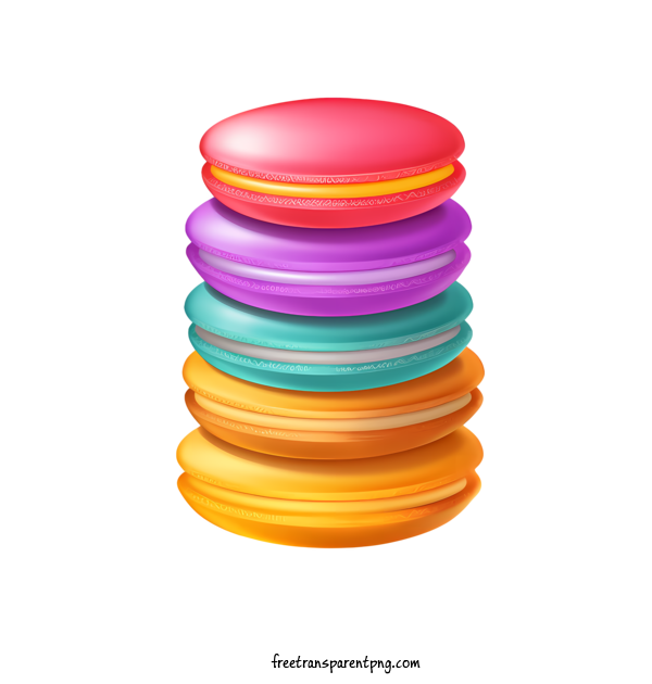 Free Macaroon Macaroon Stack Of Colorful Macarons French Pastries For Macaroon Clipart Transparent Background