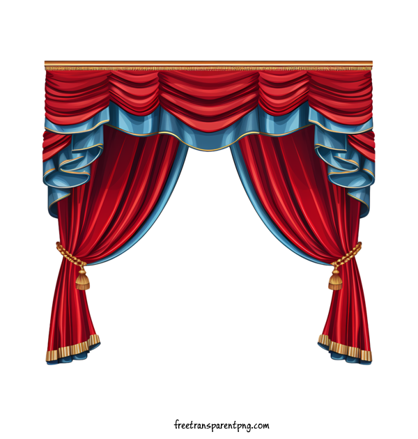 Free Red Curtain Red Curtain Red Blue For Red Curtain Clipart Transparent Background
