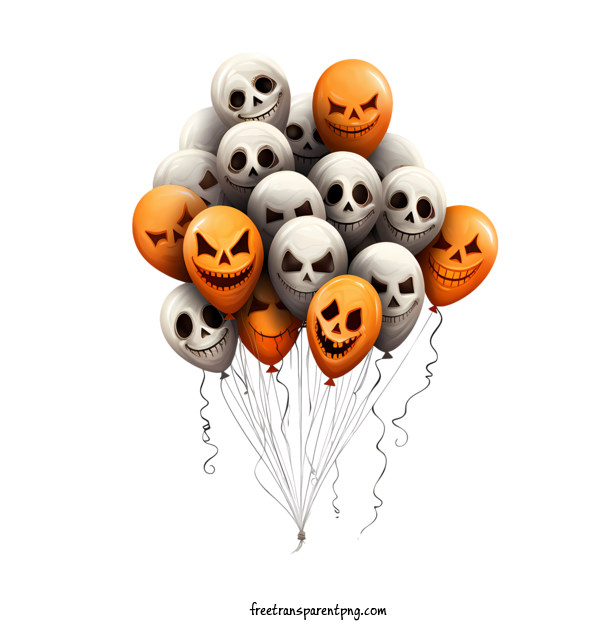 Free Halloween Halloween Balloons Pumpkins Balloons For Halloween Balloons Clipart Transparent Background