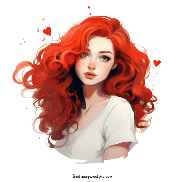 Free Red Hair Love Your Red Hair Day Red Hair Long Hair For Love Your Red Hair Day Clipart Transparent Background
