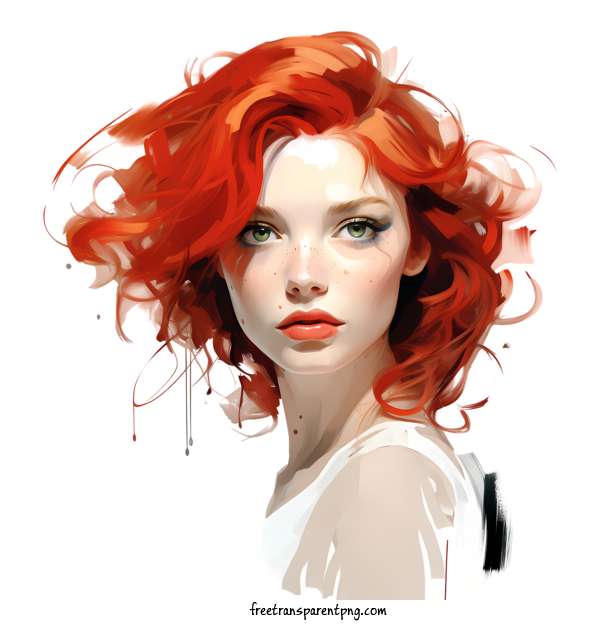 Free Red Hair Love Your Red Hair Day Red Hair Female Face For Love Your Red Hair Day Clipart Transparent Background