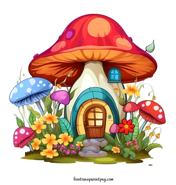 Free Mushroom House Mushroom House Mushroom House Fairy Tale For Mushroom House Clipart Transparent Background