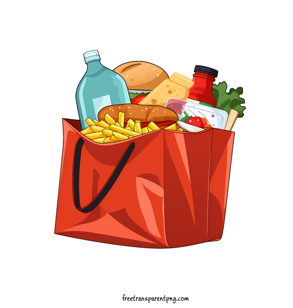 Free Food Delivery Bag Food Delivery Bag Red Shopping Bag Food For Food Delivery Bag Clipart Transparent Background