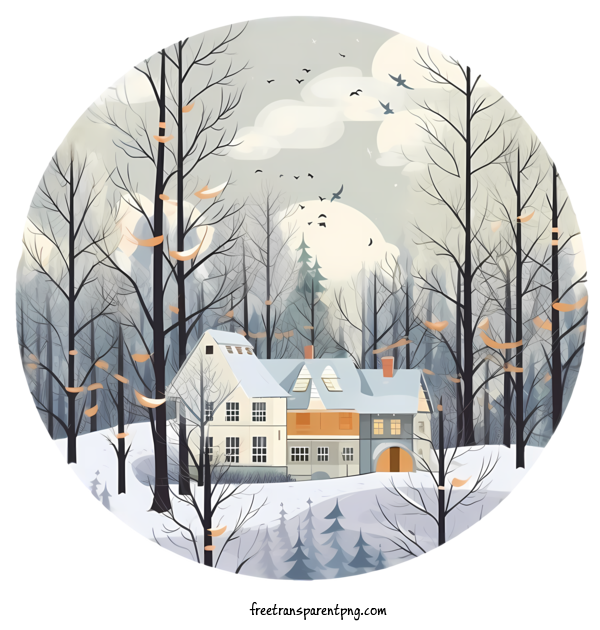 Free Winter House Winter House Mountain Snowy For Winter House Clipart Transparent Background