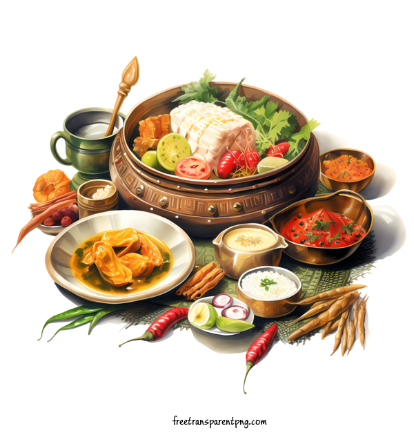 Free Bengali Cuisine Bengali Cuisine Asian Spicy For Bengali Cuisine Clipart Transparent Background