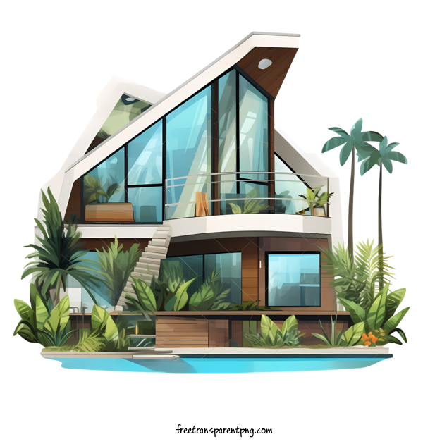Free Eco House Eco House House Modern For Eco House Clipart Transparent Background