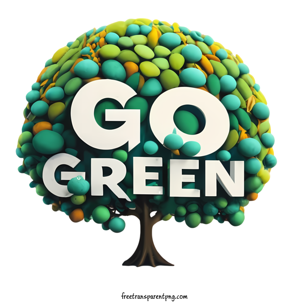 Free Go Green Go Green Green Tree For Go Green Clipart Transparent Background