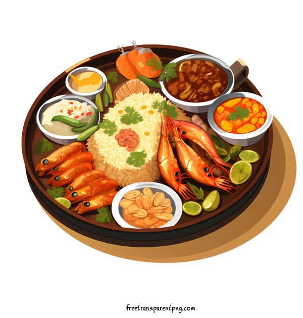 Free Bengali Cuisine Bengali Cuisine Rice Spicy Shrimp For Bengali Cuisine Clipart Transparent Background