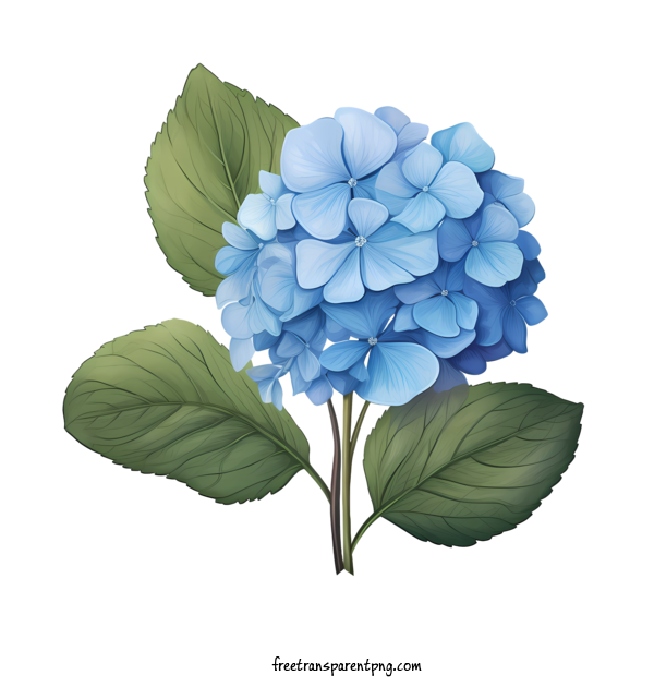 Free Hydrangea Flower Hydrangea Flower Blue Flower Watercolor For Hydrangea Flower Clipart Transparent Background