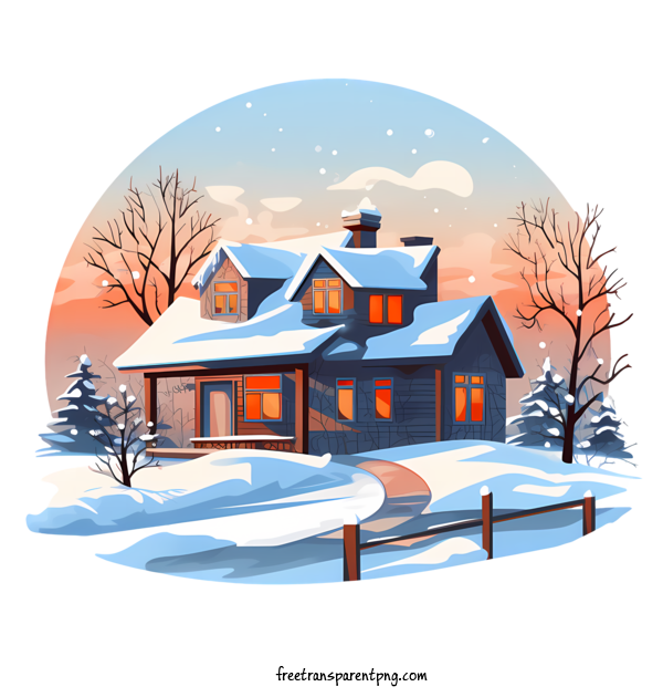 Free Winter House Winter House Winter House For Winter House Clipart Transparent Background