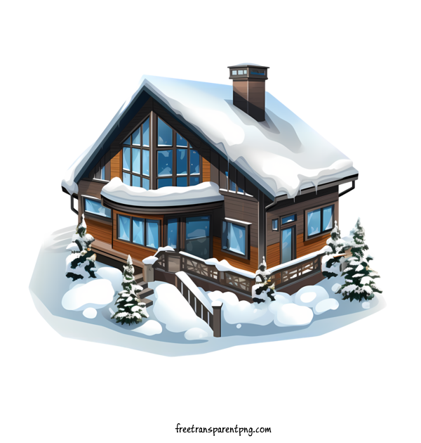 Free Winter House Winter House House Winter For Winter House Clipart Transparent Background