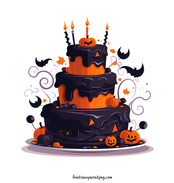 Free Halloween Halloween Cake Halloween Cake For Halloween Cake Clipart Transparent Background