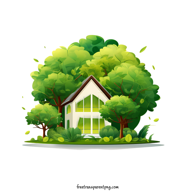 Free Eco House Eco House House Forest For Eco House Clipart Transparent Background