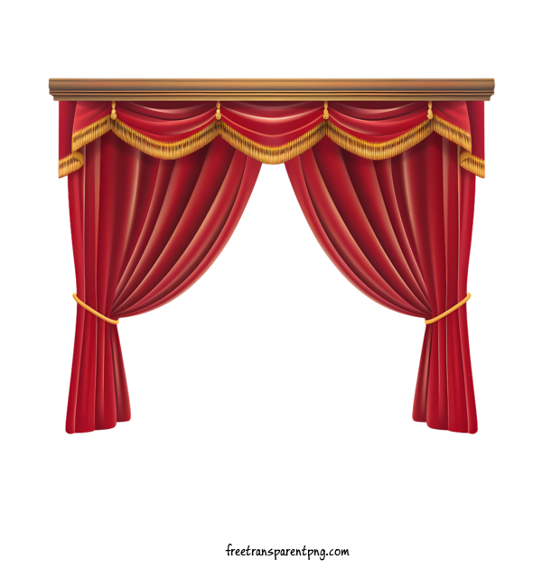 Free Red Curtain Red Curtain Drape Theater Curtain For Red Curtain Clipart Transparent Background