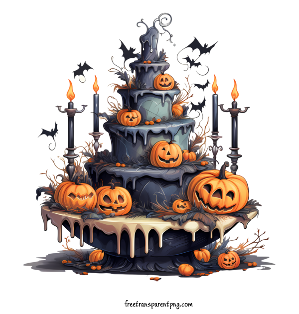 Free Halloween Halloween Cake Halloween Cake Spooky For Halloween Cake Clipart Transparent Background