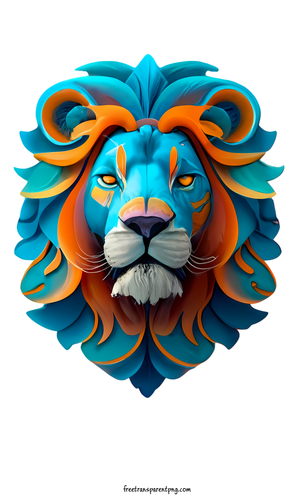 Free Lion Blue 3d Lion Lion Animal For Blue 3d Lion Clipart Transparent Background